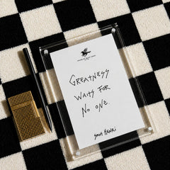 Original handwritten artwork on authentic house of saint henri stationery. “Greatness waits for no one” 1-of-1 original. $350