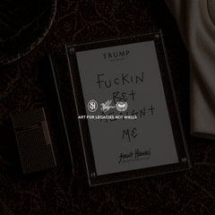 Original handwritten artwork on authentic Trump Hotel stationery from 2017–2026. “bet” 1-of-1 original. $350. House of Saint Henri