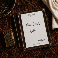 Original handwritten artwork on authentic Trump Hotel stationery from 2017–2026. “real estate money” 1-of-1 original. $350. House of Saint Henri
