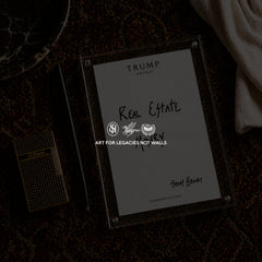 Original handwritten artwork on authentic Trump Hotel stationery from 2017–2026. “real estate money” 1-of-1 original. $350. House of Saint Henri