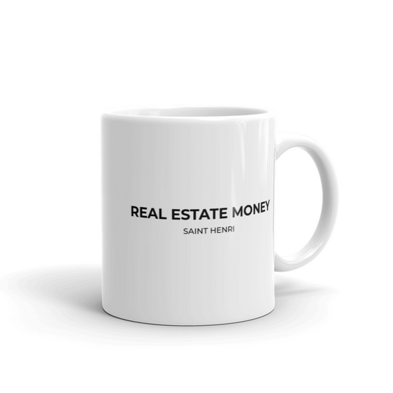 Motivational Ceramic Mugs real estate money by Saint Henri